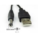 Usb Erkek To 5.5X2.1Mm Dc Çevirici Kablo 100Cm K77 - Görsel 3