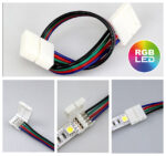 Çift Soket 4 Pin Rgb Şerit Led Birleştirme Ekleme Kablolu Soket-Aparat Lehimsiz Kolay Ekleme K61 - Görsel 3