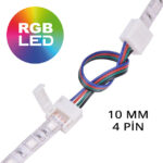 Çift Soket 4 Pin Rgb Şerit Led Birleştirme Ekleme Kablolu Soket-Aparat Lehimsiz Kolay Ekleme K61 - Görsel 4