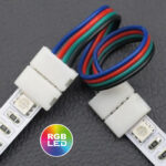 Çift Soket 4 Pin Rgb Şerit Led Birleştirme Ekleme Kablolu Soket-Aparat Lehimsiz Kolay Ekleme K61 - Görsel 5