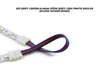 Çift Soket 4 Pin Rgb Şerit Led Birleştirme Ekleme Kablolu Soket-Aparat Lehimsiz Kolay Ekleme K61 - Görsel 6